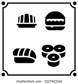 food set icon vector