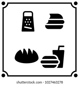 food set icon vector