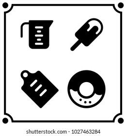 food set icon vector
