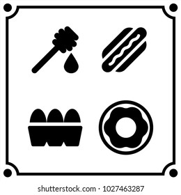 food set icon vector