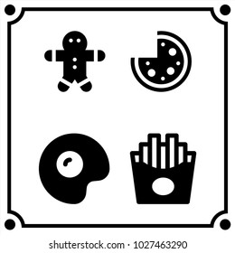 food set icon vector