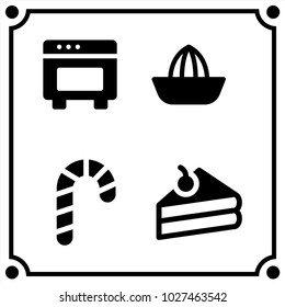 food set icon vector