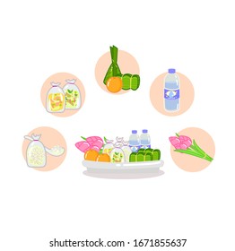 Food Set for Monk Vector