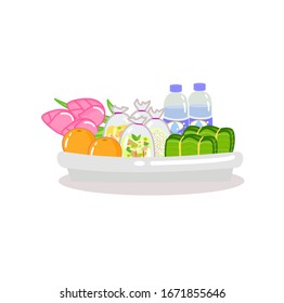 Food Set for Monk Vector
