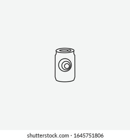 Food Set Soda Can Line Art
