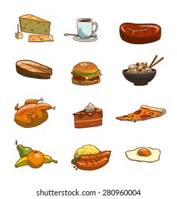 Food set, vector