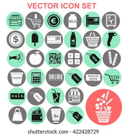Food set vector icon