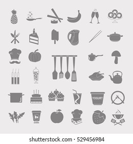 Food set vector icon