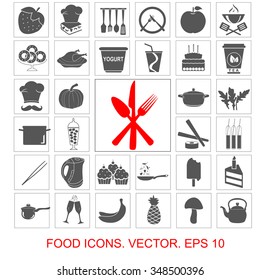 Food set vector icons