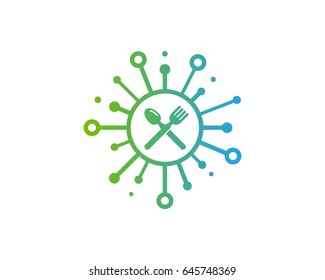 Food Share Icon Logo Design Element