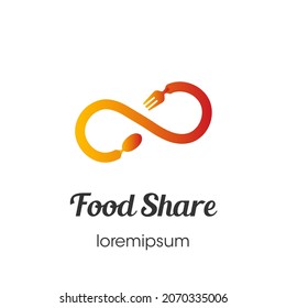 Food Share logo or symbol template design