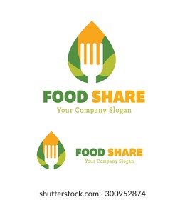 Food share,Vector Logo Template