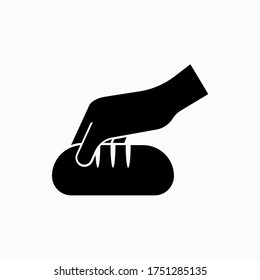 Food Sharing Icon - Vector.  Presented in Glyph Style.