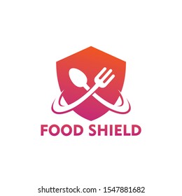 Food Shield Logo Template Design