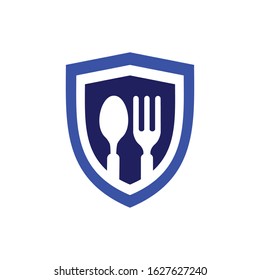 Food shield logo template, Food Shield logo designs - vector.