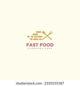 Food shop logo with creative element style