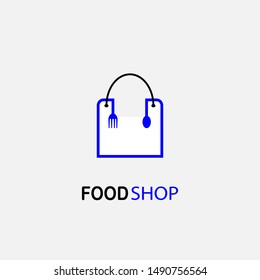Food Shop Logo Design Template - Vector