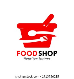 Food shop logo template illustration