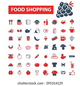 food shopping icons
