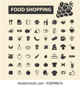food shopping icons
