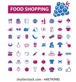 food shopping icons