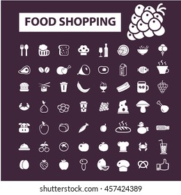 food shopping icons