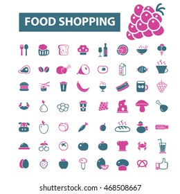 food shopping icons