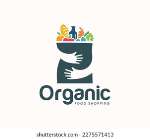 
Food shopping logo or food logo 