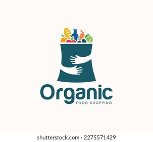 
Food shopping logo or food logo 