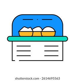 food showcase line icon vector. food showcase sign. isolated symbol illustration