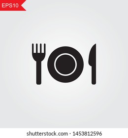 food simple black icon. Vector illustration eps10.