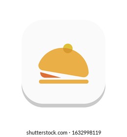 Food single icon flat design