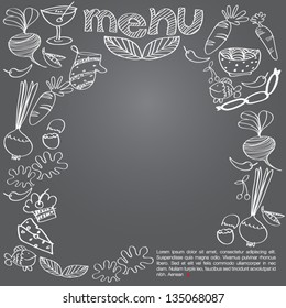 Food sketch menu, vector format for your design