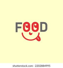 Food Smile Logo, Labels For Companies And Others, Smiling Mouth Vector Illustration