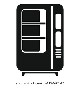Food Snack Maschine Symbol einfache Vektorgrafik. Straßenverkauf. Tragbare Flasche