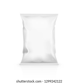 Food Snack Pillow Bag For Branding. EPS10 Vector - Shutterstock ID 1299242122