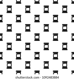 Food snack pillow bag pattern vector seamless repeating for any web design