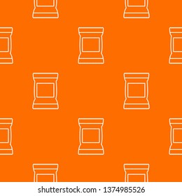 Food snack pillow bag pattern vector orange for any web design best