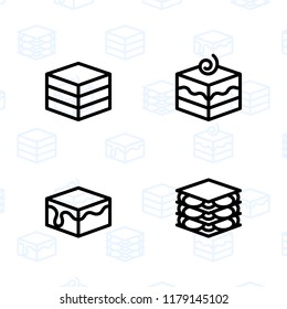 Food, snacks and bakery icon set 3