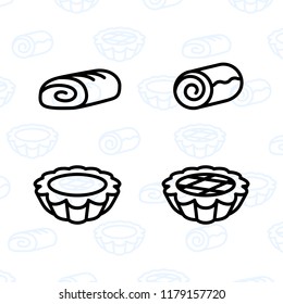 Food, snacks and bakery icon set 7