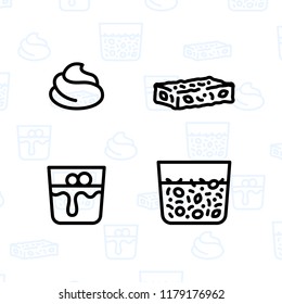 Food, snacks and bakery icon set 14