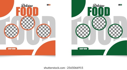 Food social media banner design