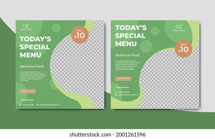 Food social media banner post template