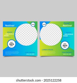 food social media banner post template design