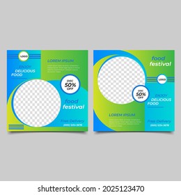 food social media banner post template design