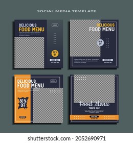 Food social media banner post template