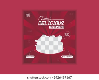 Food social media banner template.