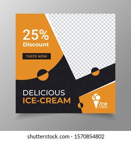 Food social media banner and web ad  promotional banner template