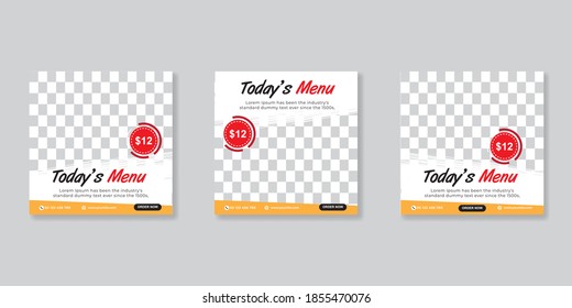 Food Social Media Banners Post Template Set