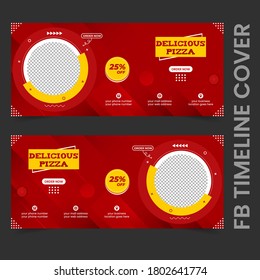 Food Social Media Cover Design Vector